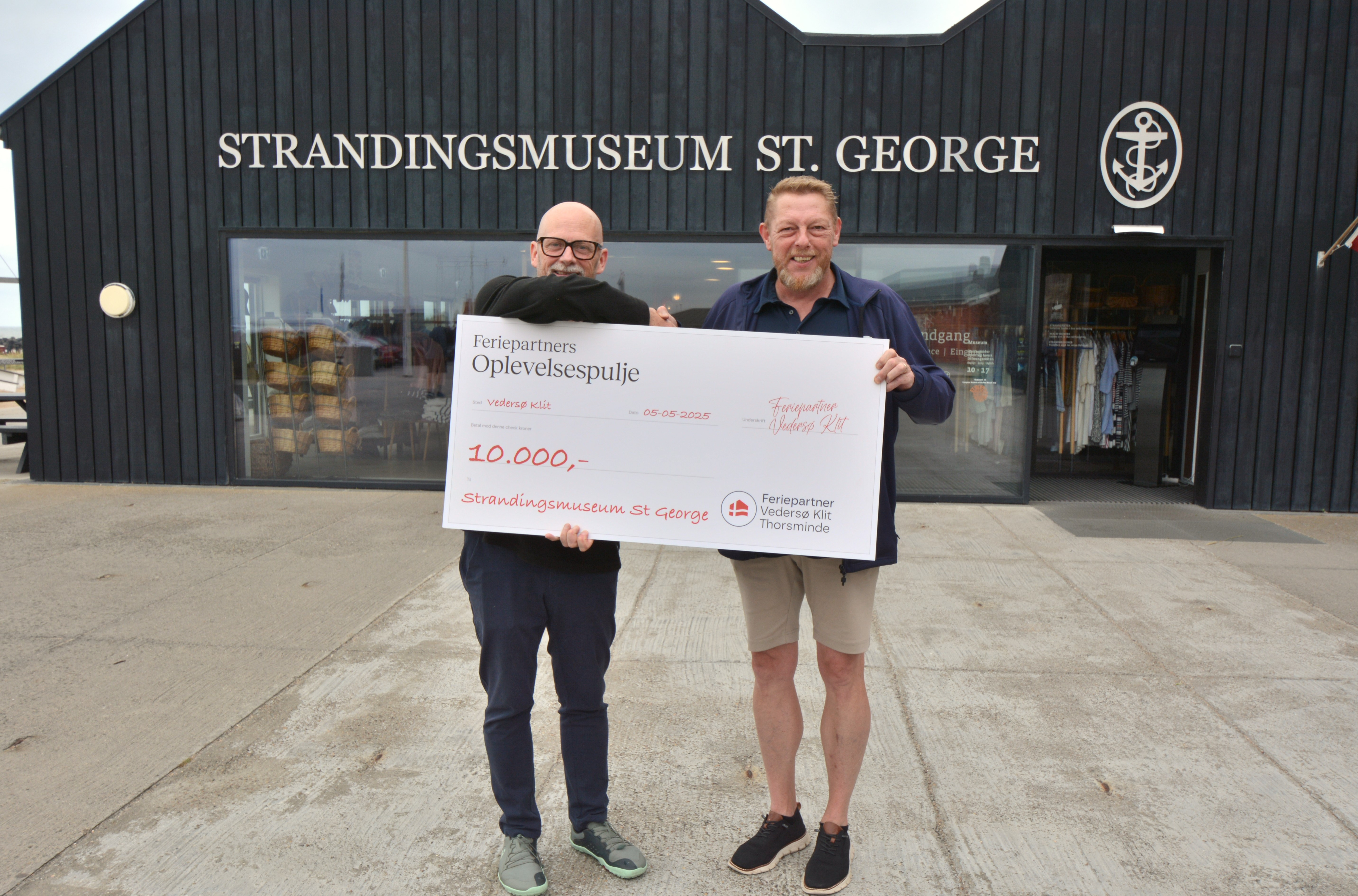Overrækkelse af støttekroner fra Oplevelsespuljen til Strandingsmuseum St. George