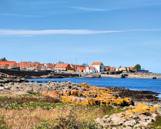 Udsigt til Svaneke på Bornholm