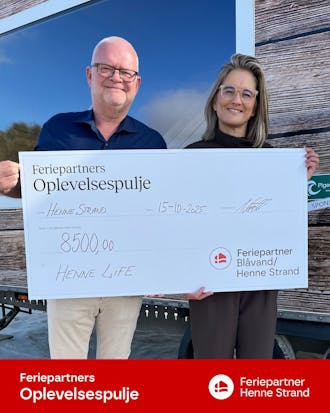Overrækkelse af støttekroner til Henne Life