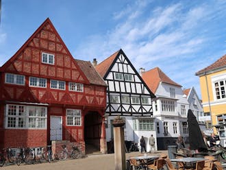 Haderslev bymidte og farvede, velbevarede huse